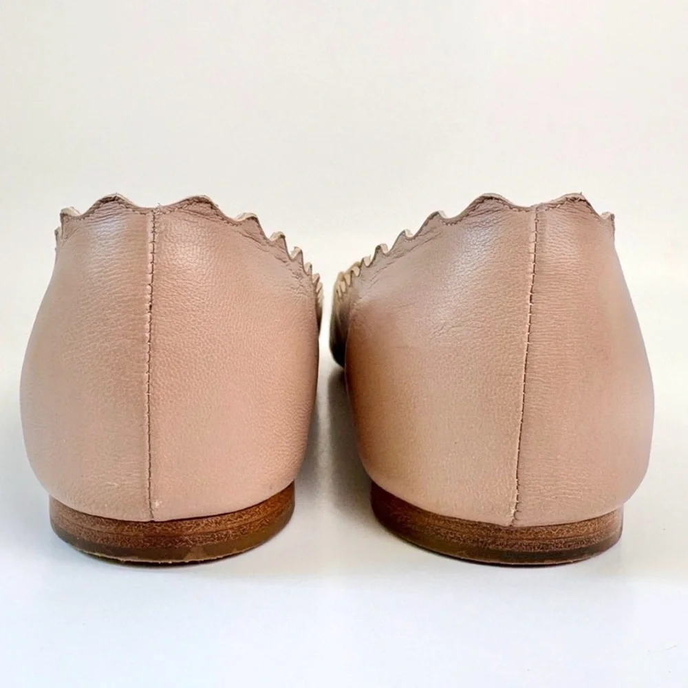 Chloe Lauren Ballerina Flats in Beige “Pink Tea” Size 39  8 1/2 - Picture 7 of 13